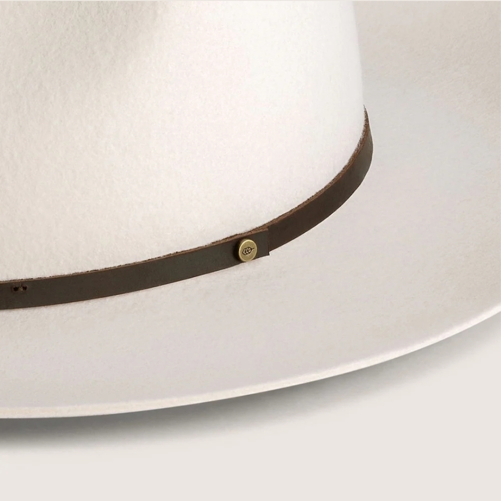 WILL + BEAR Hat Co. Cooper Bone Fedora Size Medium New $112 - Picture 3 of 13